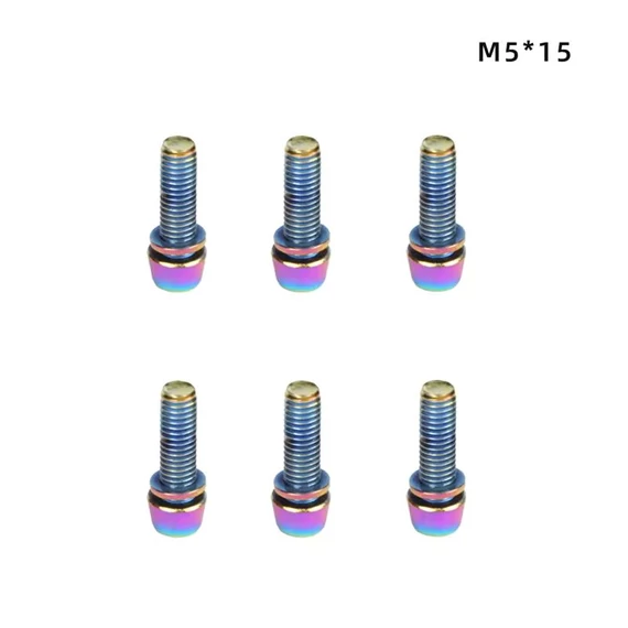 Tanke kormányszár stücni csavar készlet TK-02 M5x15mm 6 db rainbow #000820 