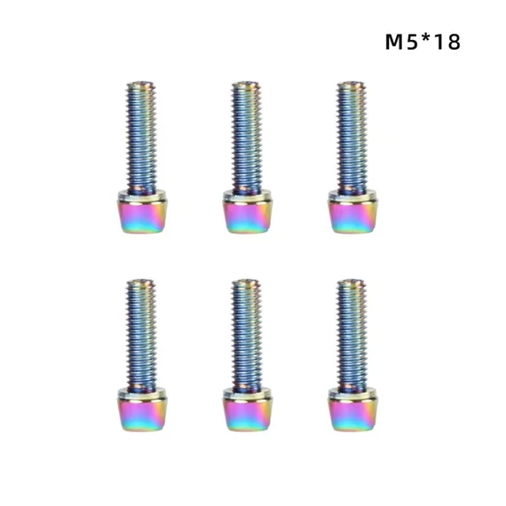 Tanke kormányszár stücni csavar készlet TK-02 M5x18mm 6 db rainbow #000821