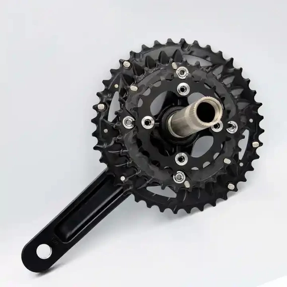 Meijun ALU hajtómű készlet 3 sebességes 170mm + 22-32-44T lánckerék 4 lyukas fekete bmhajto0004