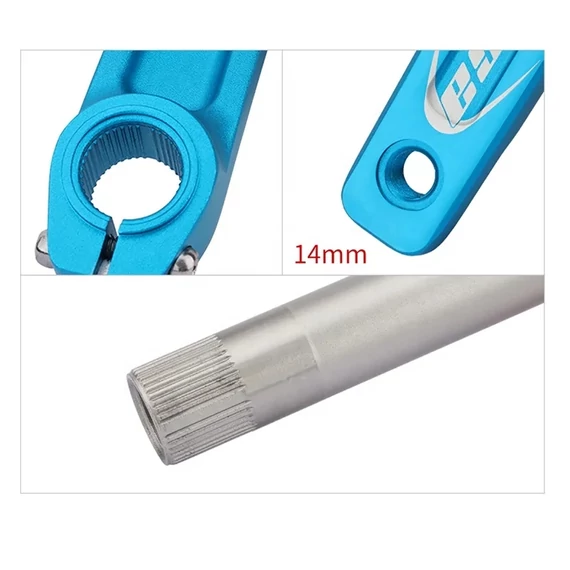 Meroca FX17 104BCD ALU hajtómű 170mm 34T lánckerék 4 lyukas + BB68/73 monoblock kék #000643