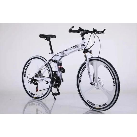 26" összehajtható MTB 24 sebesség, 3 küllős kerékkel és összeteleszkópos vázzal fehér 56A #000746