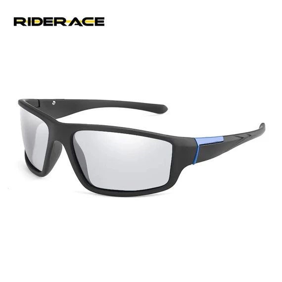 RIDERACE AC0289 kerékpáros fotokromatikus fényre sötétedő UV400 sport szemüveg fekete-kék #000123