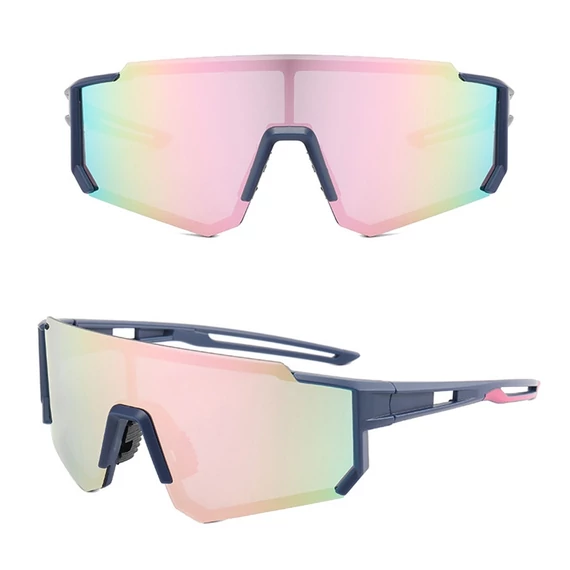 RIDERACE RD0528 kerékpáros UV400-as sport napszemüveg fekete-pink #000115