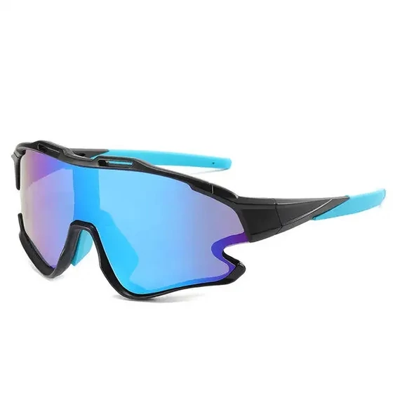 RIDERACE RD0529 kerékpáros UV400-as sport napszemüveg fekete-kék #000258
