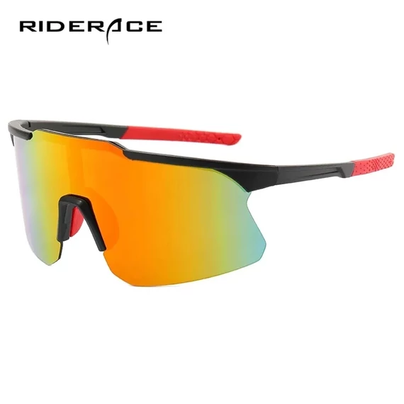 RIDERACE RR8012 kerékpáros UV400-as sport napszemüveg fekete-piros #000105