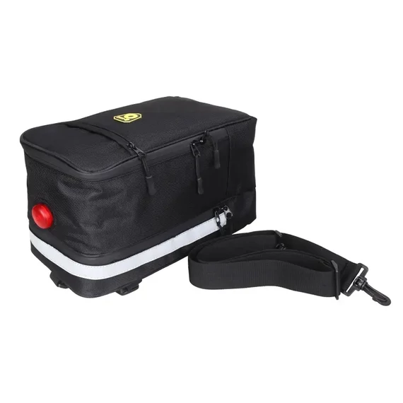 B-Soul RL5036 kerékpáros magasított csomagtartótáska L méret 1 rekeszes fekete #000493