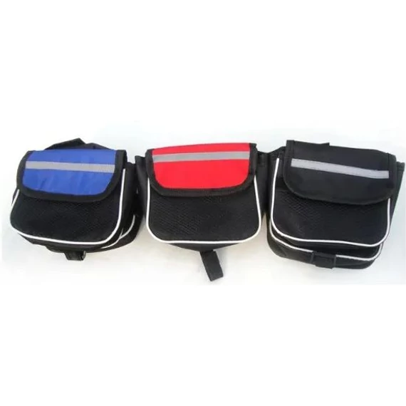 Bringamax Frame Bag 150 Double kerékpáros váztáska 2 zsebbel fekete bmtask0006